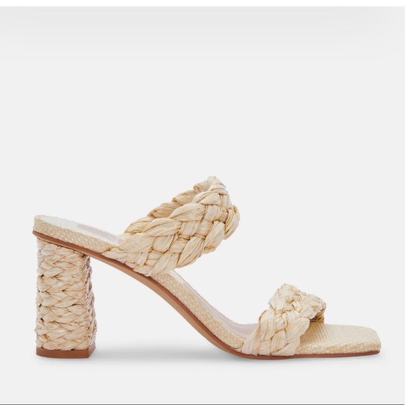 Dolce Vita Shoes - Dolce Vita Paily Heel Sandals - Vanilla Raffia